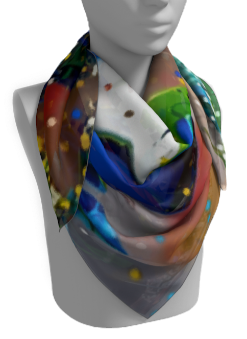 FISHY FLASHY Artistic Design Scarf