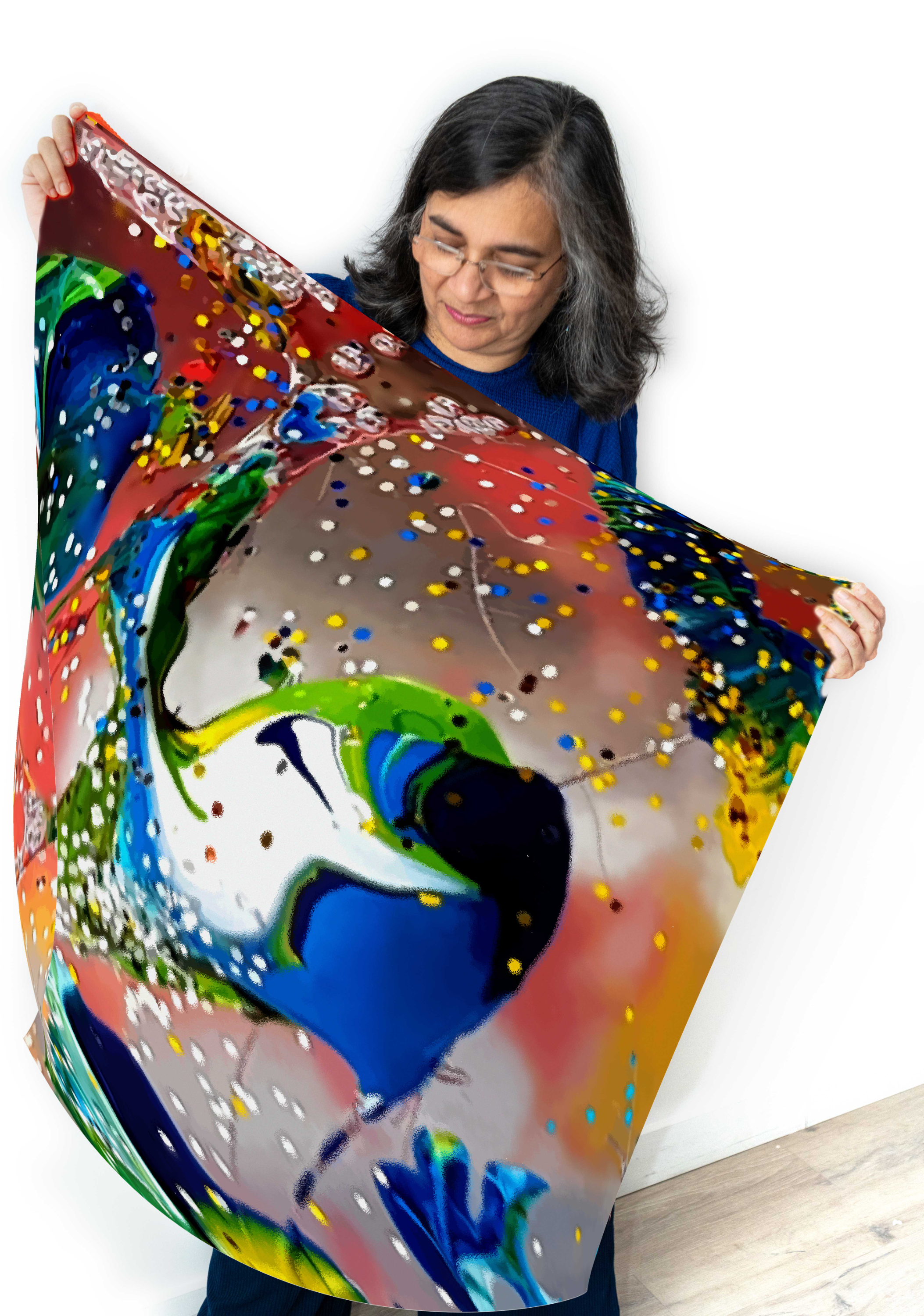 FISHY FLASHY Artistic Design Scarf