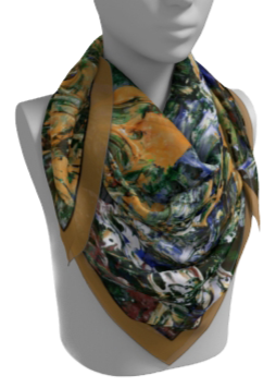 GOLDEN HORSE Artistic Design Scarf